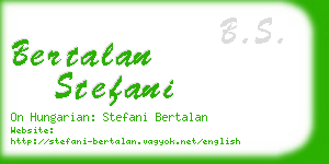 bertalan stefani business card